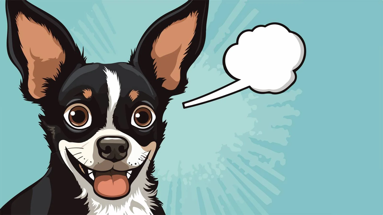 Vintage Canine with Dialog Bubble — free download from Dotvec