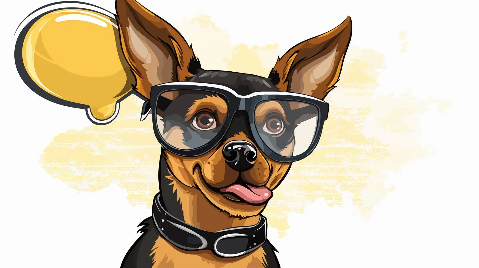 Vintage Cartoon Dog with Speech Bubble — free download from Dotvec