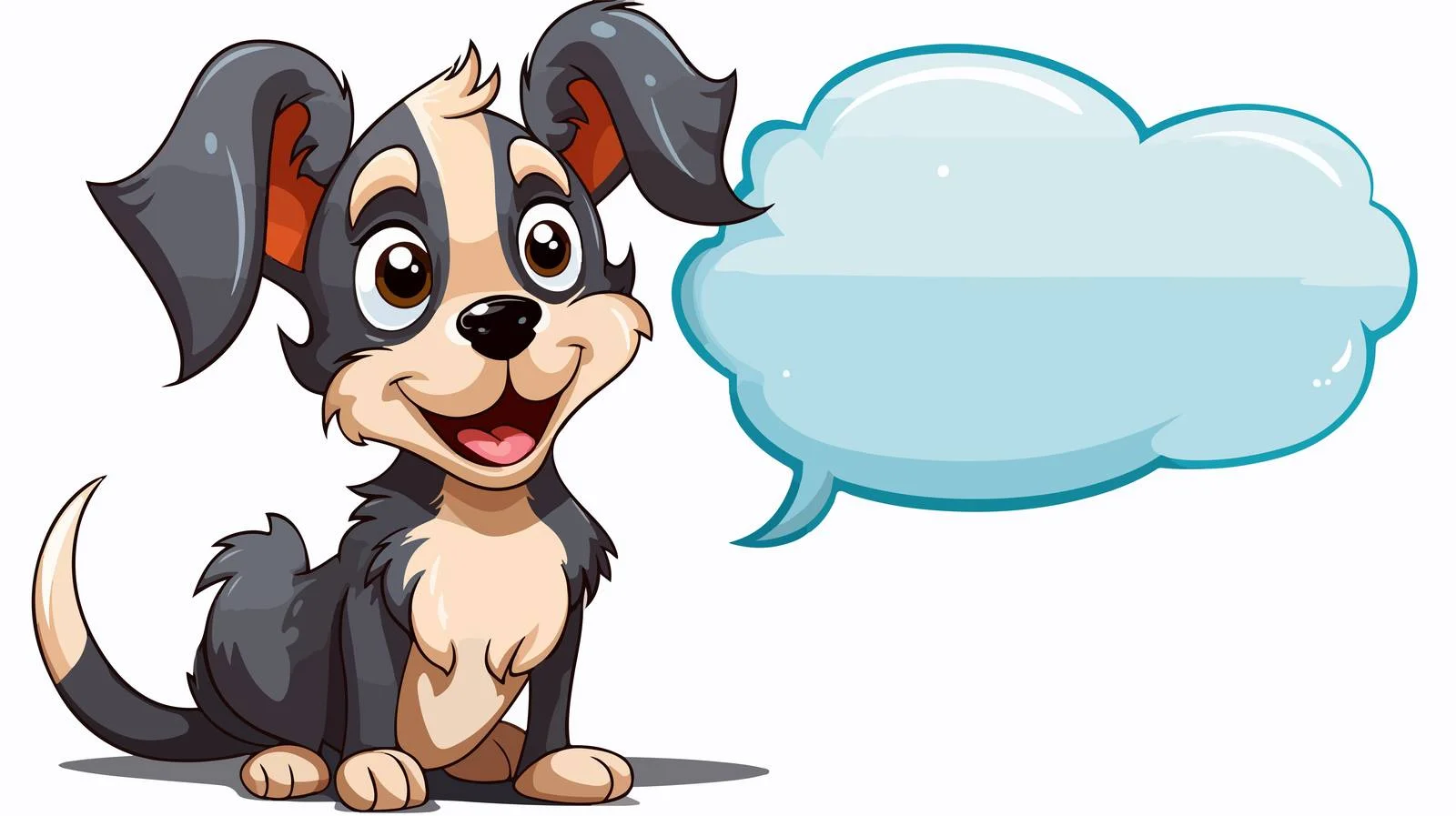 Retro Cartoon Dog with Speech Bubble — free download from Dotvec