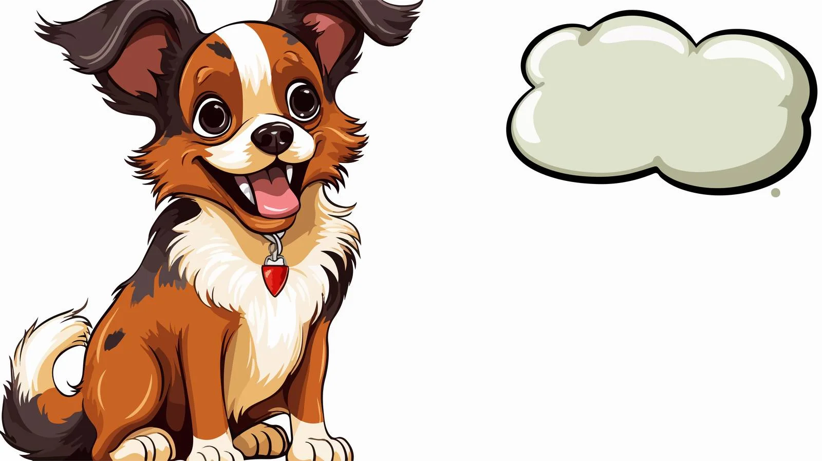 Retro Cartoon Dog Speech Bubble Vector — free download from Dotvec