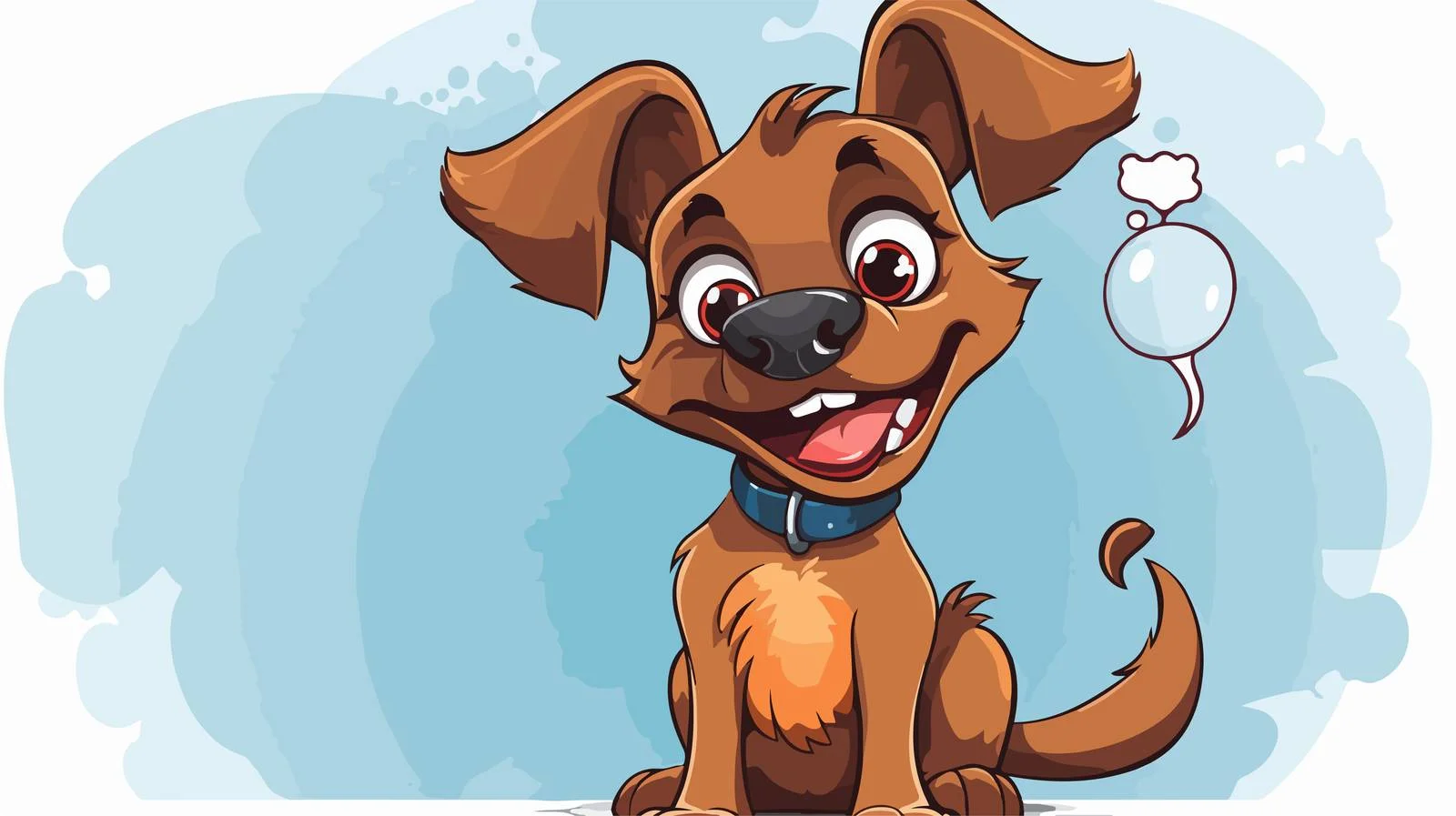 Vintage Cartoon Dog with Speech Bubble — free download from Dotvec
