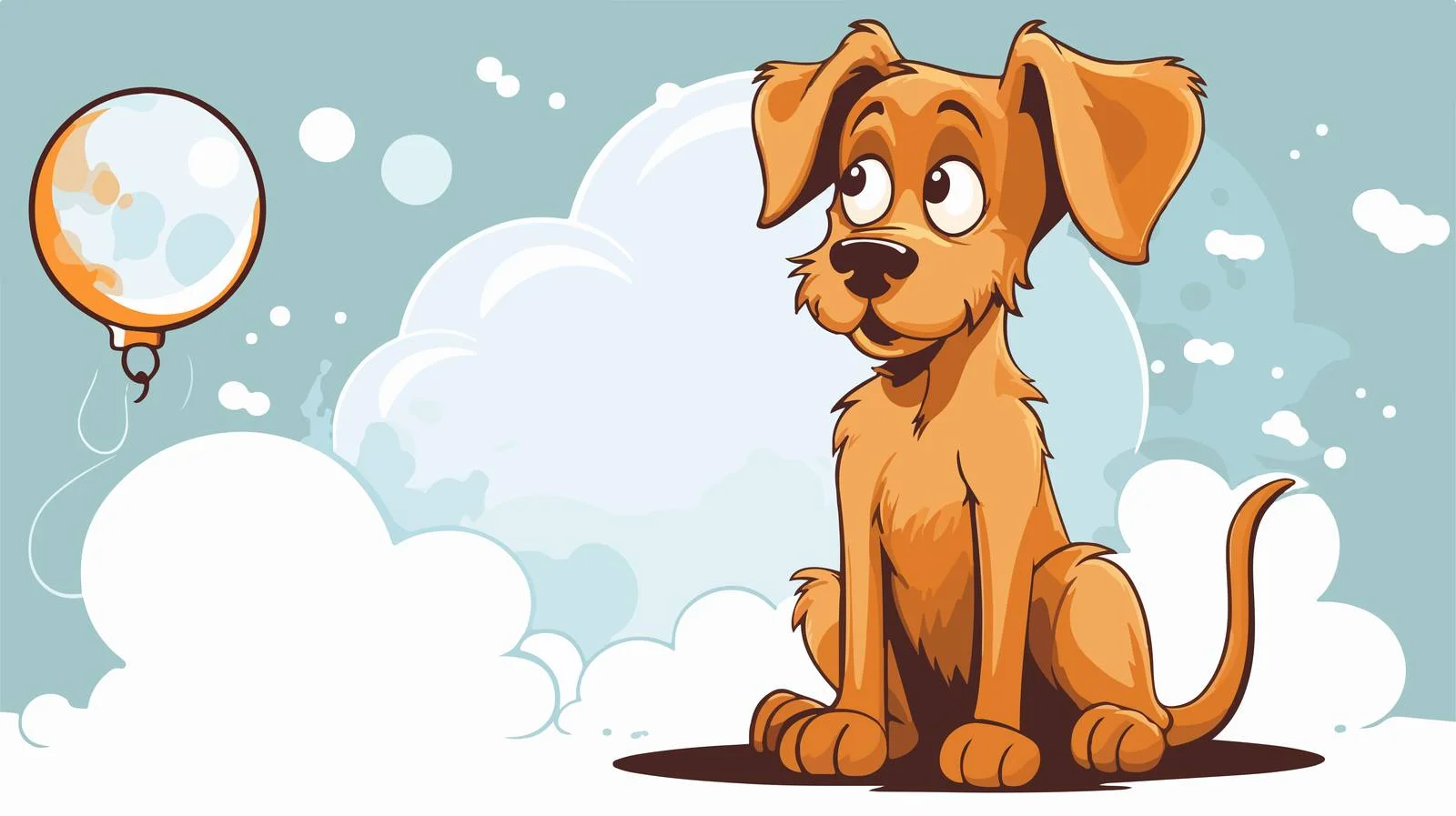 Vintage Cartoon Dog Thought Bubble Illustration — free download from Dotvec