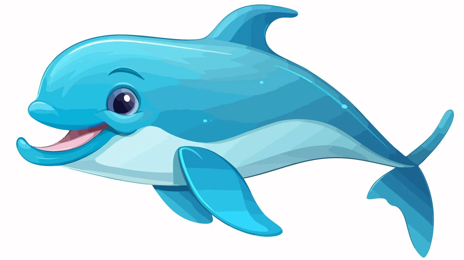 Retro Cartoon Dolphin Illustration — free download from Dotvec