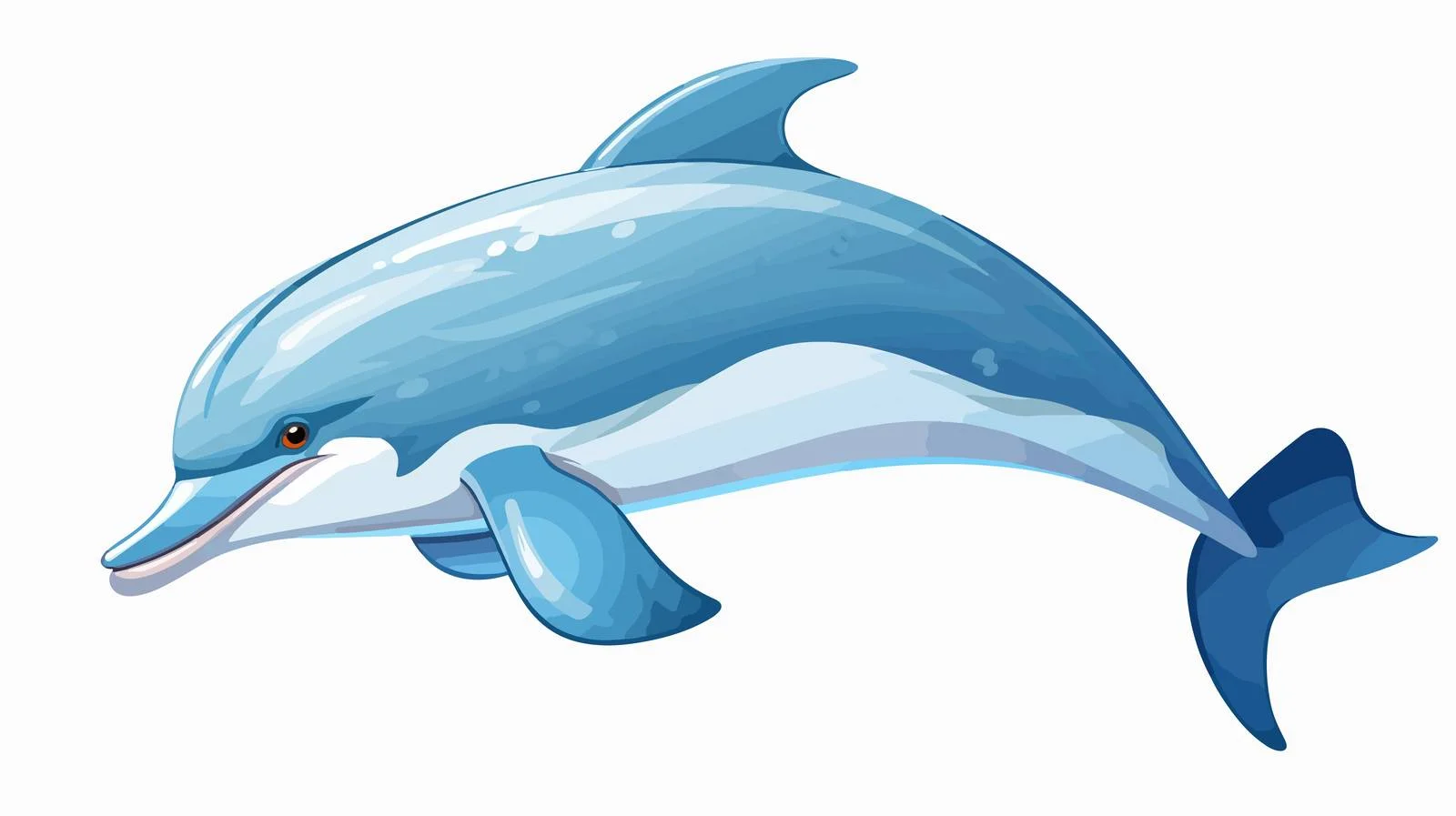 Vintage Dolphin Cartoon Illustration