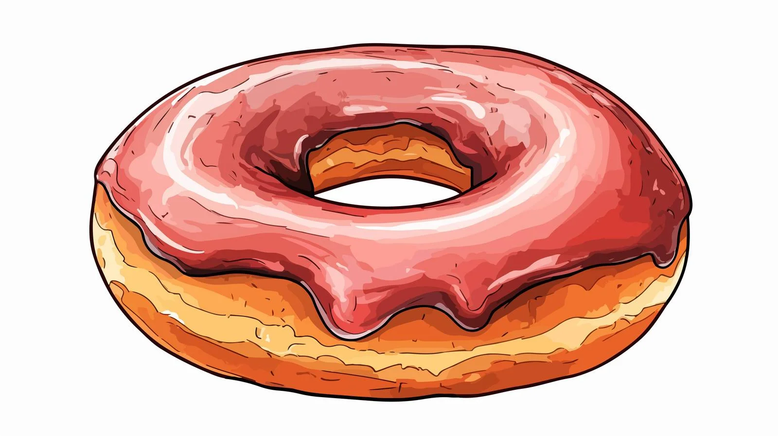 Retro Cartoon Donut Vector Illustration — free download from Dotvec
