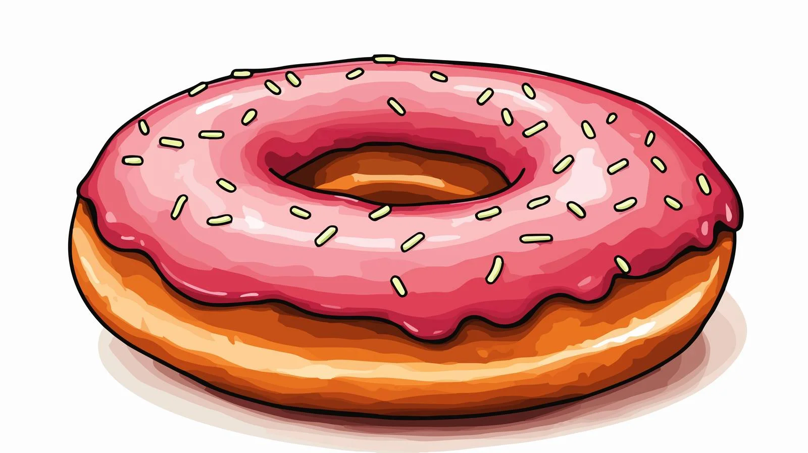 Retro Cartoon Donut Stock Vector Illustration — free download from Dotvec