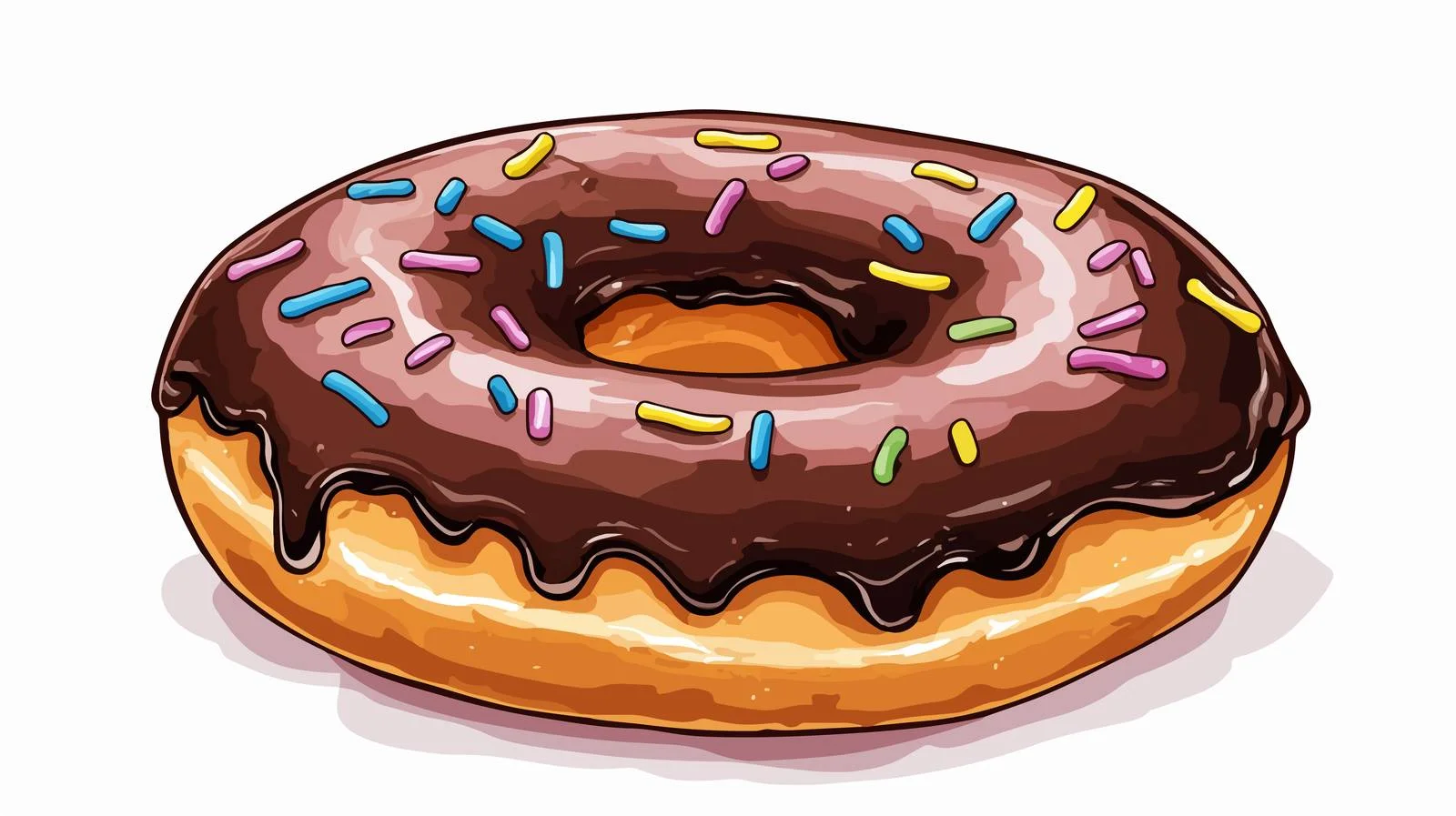 Vintage Cartoon Donut Stock Vector Illustration — free download from Dotvec
