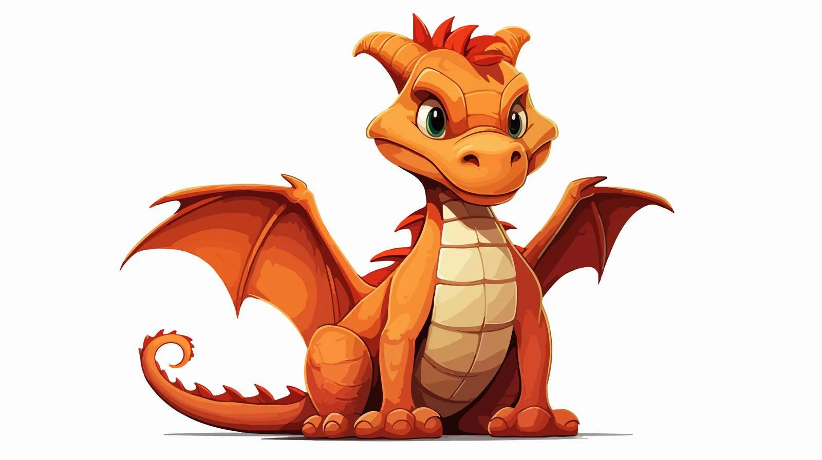 Retro Cartoon Dragon Vector Illustration — free download from Dotvec
