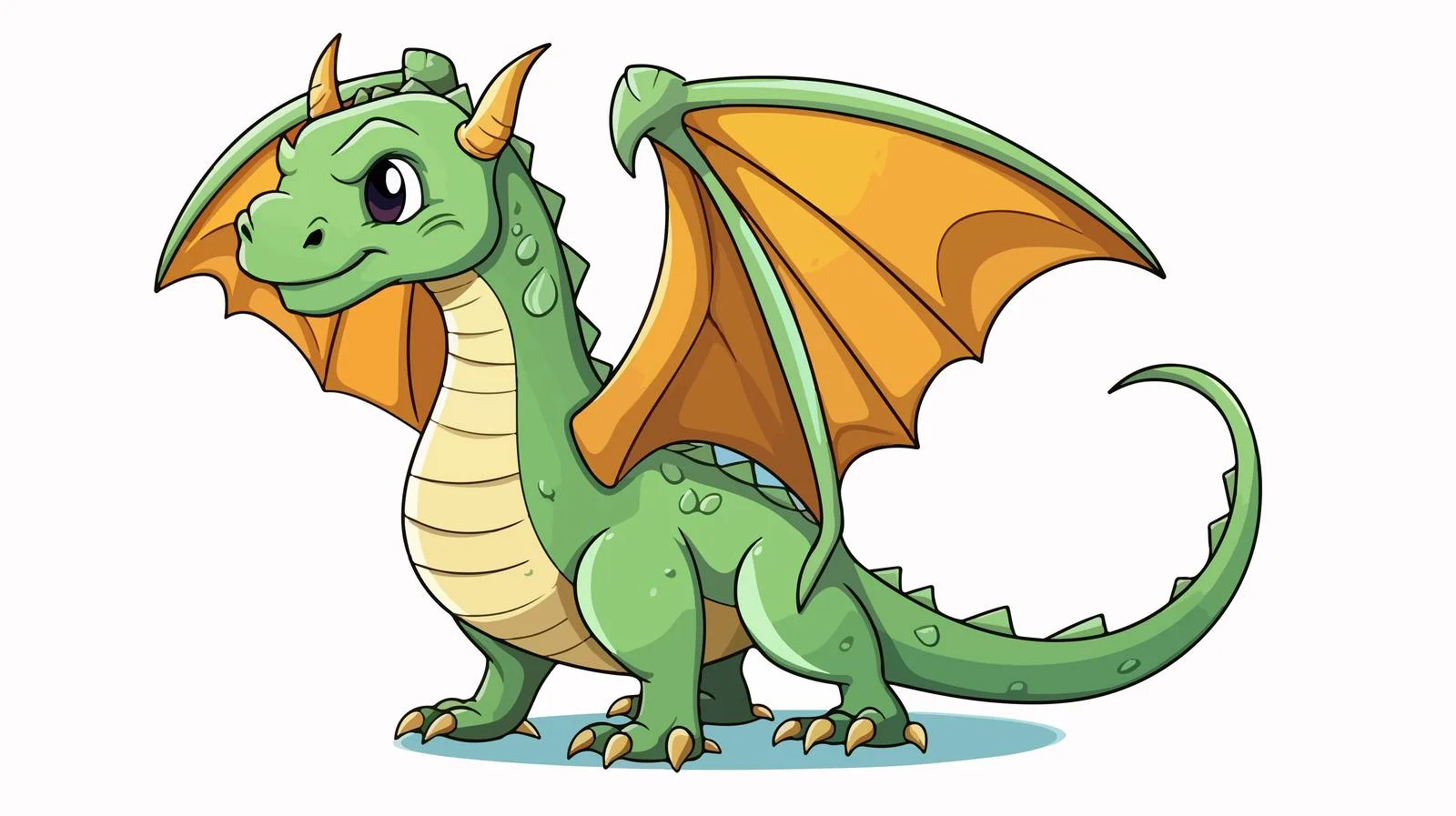 Retro Cartoon Dragon Stock Vector Illustration — free download from Dotvec