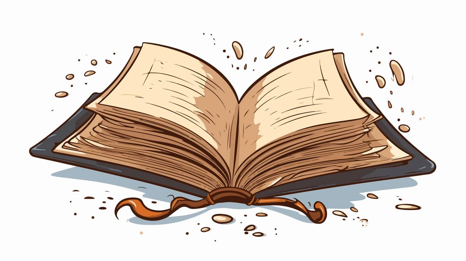 Vintage Cartoon Dusty Book Illustration — free download from Dotvec