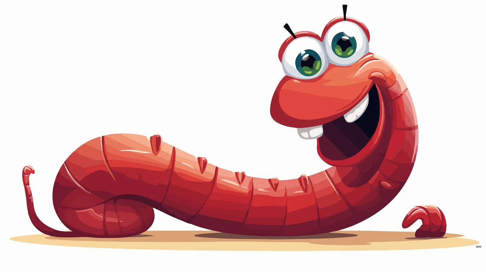 Retro Earthworm Stock Vector Illustration