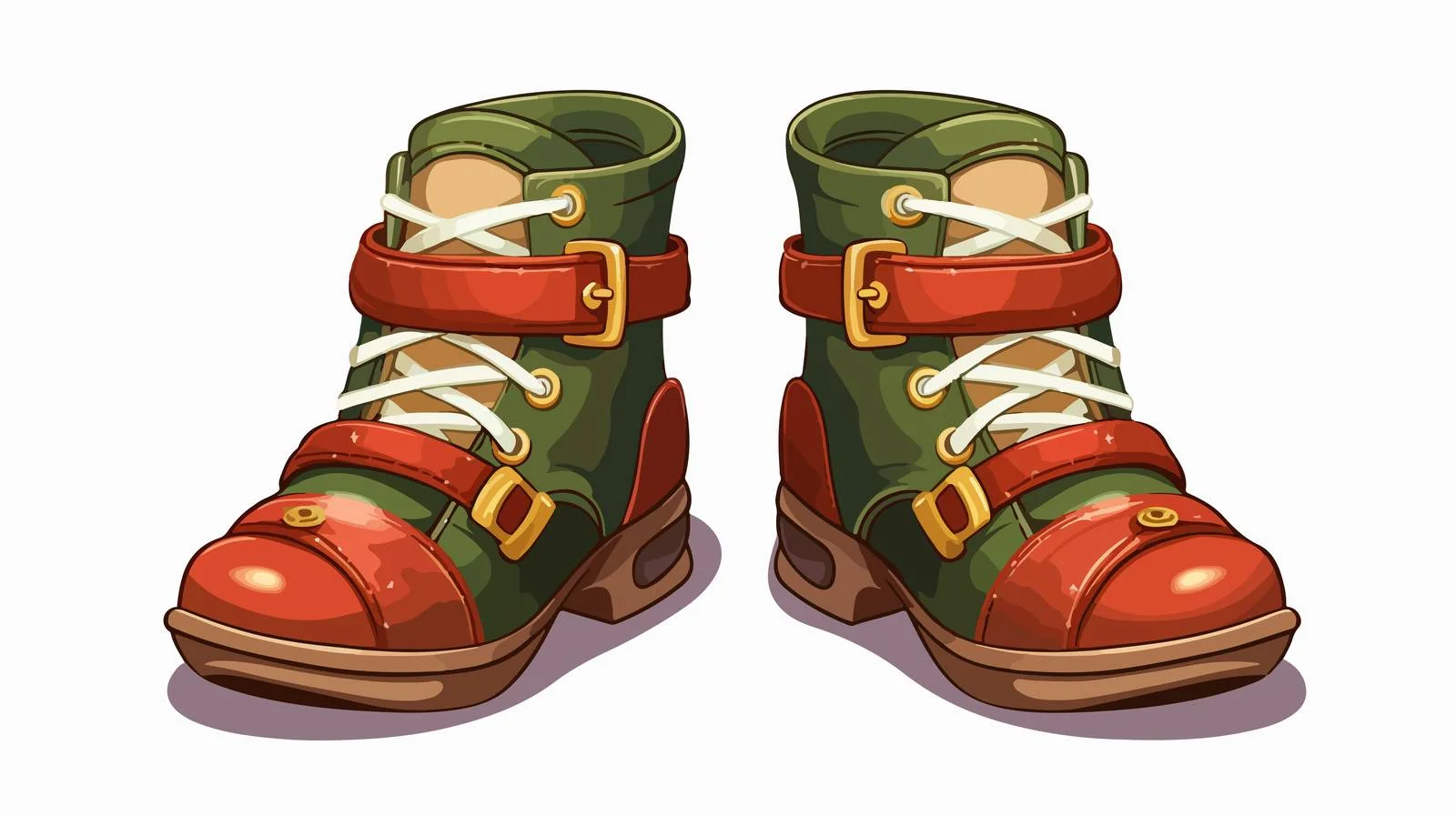 Retro Cartoon Elf Shoes Design — free download from Dotvec