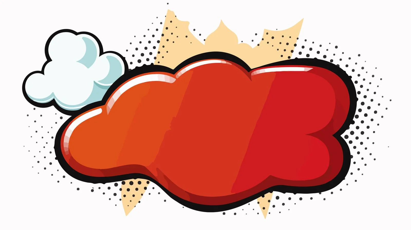 Retro Cartoon Emotion Face with Speech Bubble — free download from Dotvec