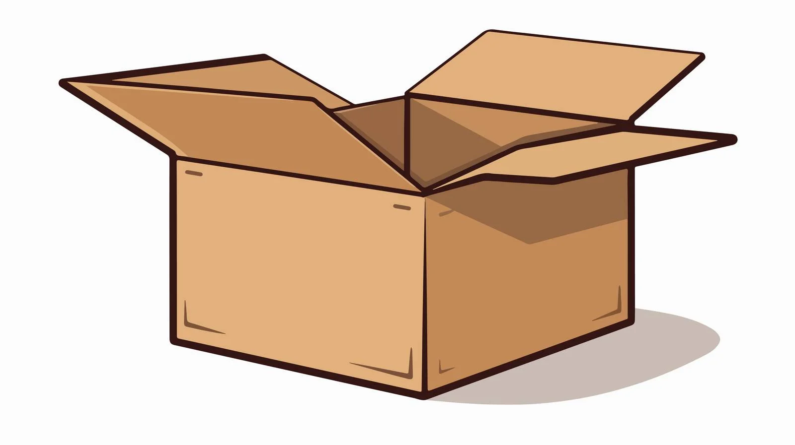 Vintage Cartoon Empty Box Stock Vector — free download from Dotvec