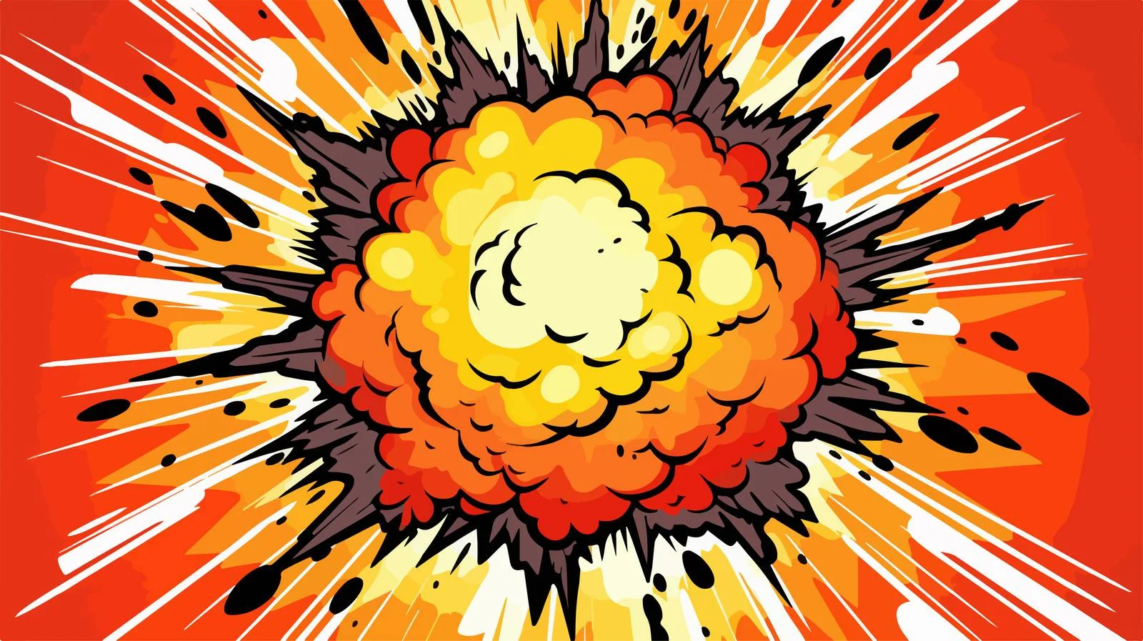 Vintage Cartoon Exploding Bomb Illustration — free download from Dotvec
