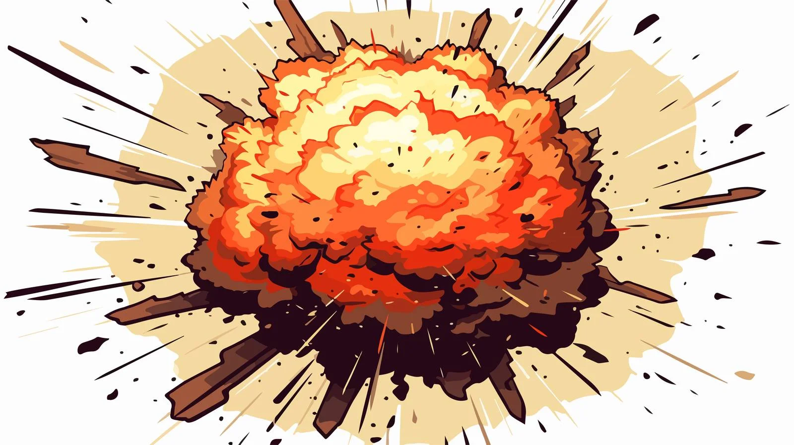 Retro Exploding Bomb Stock Illustration — free download from Dotvec