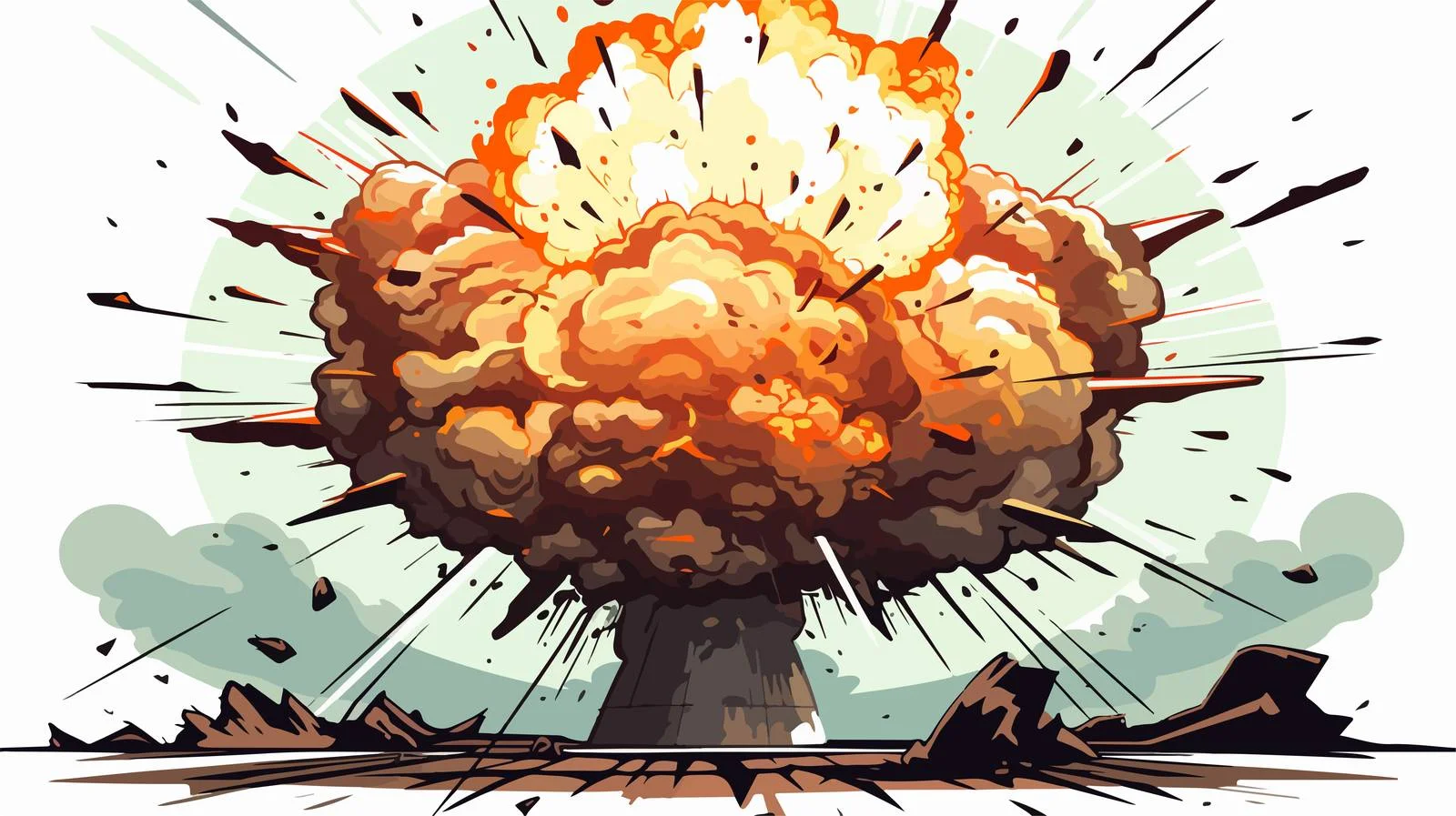 Vintage Exploding Bomb Illustration — free download from Dotvec