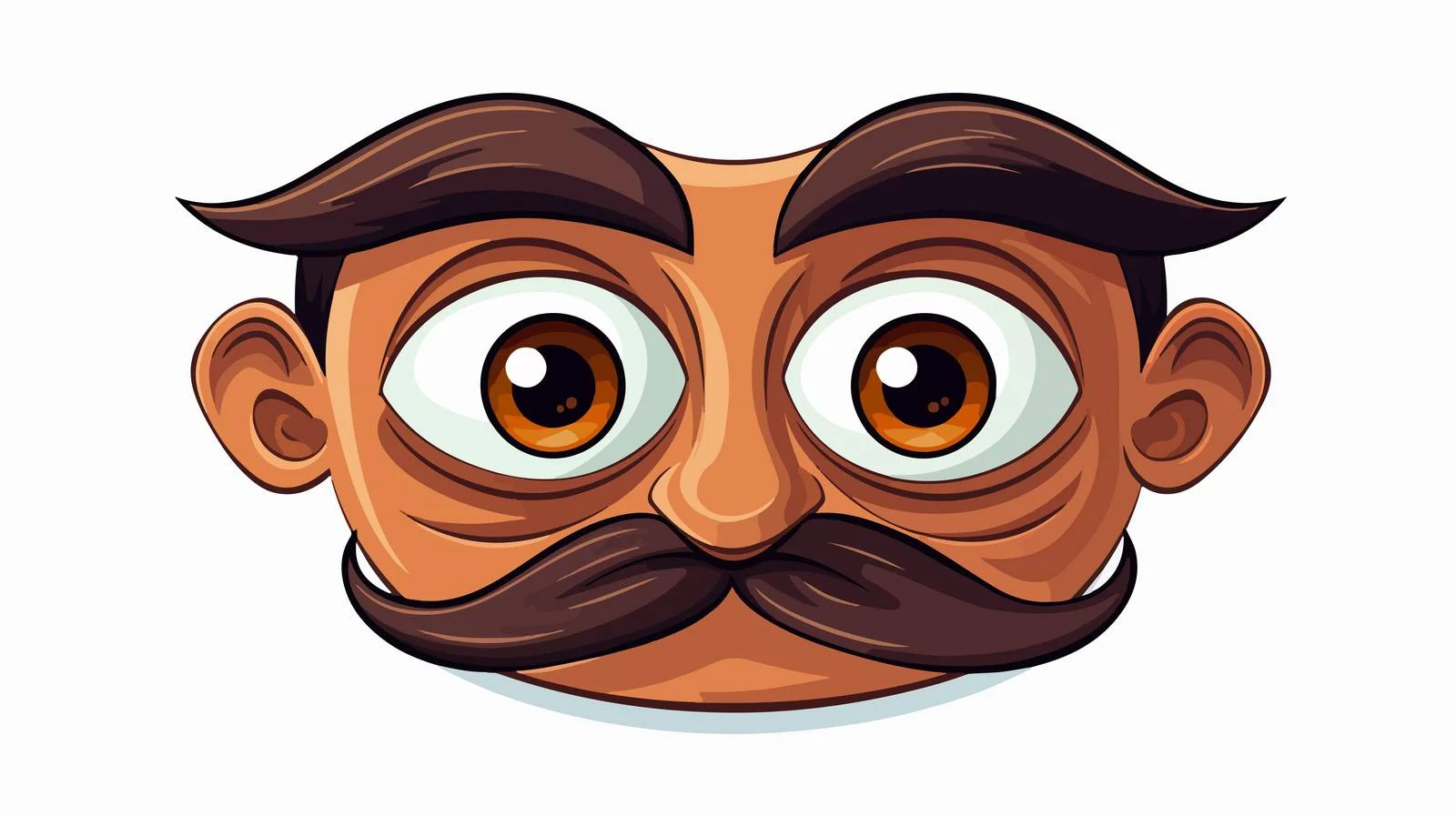 Retro Cartoon Face Symbol Illustration — free download from Dotvec
