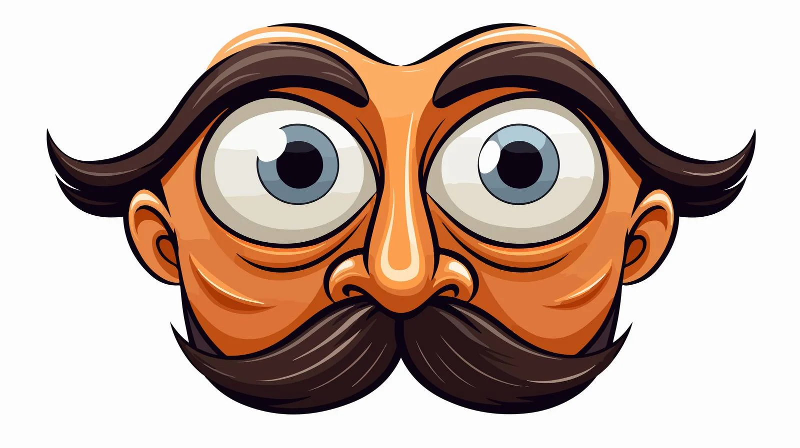 Retro Cartoon Face Symbol Illustration — free download from Dotvec