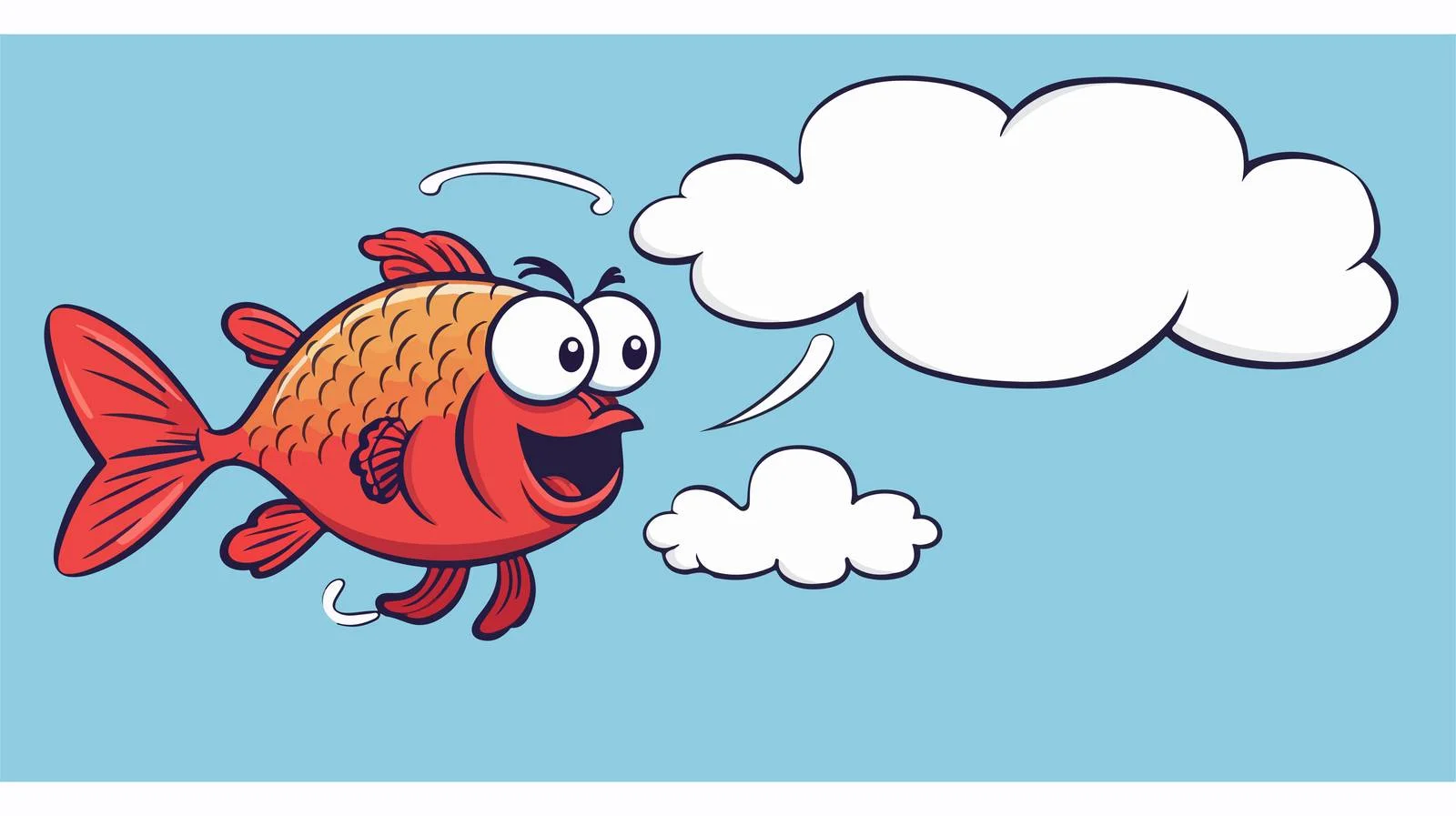 Fish Thought Bubble Illustration — free download from Dotvec