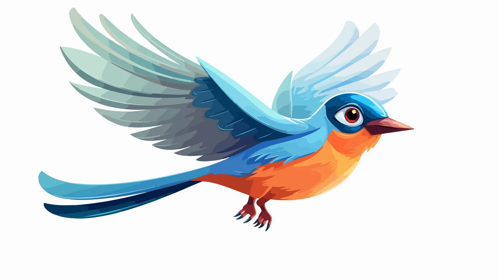 Vintage Flying Bird Stock Illustration — free download from Dotvec