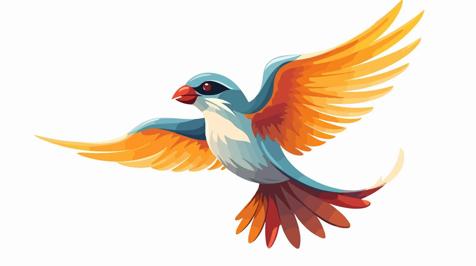 Vintage Flying Bird Vector Illustration — free download from Dotvec
