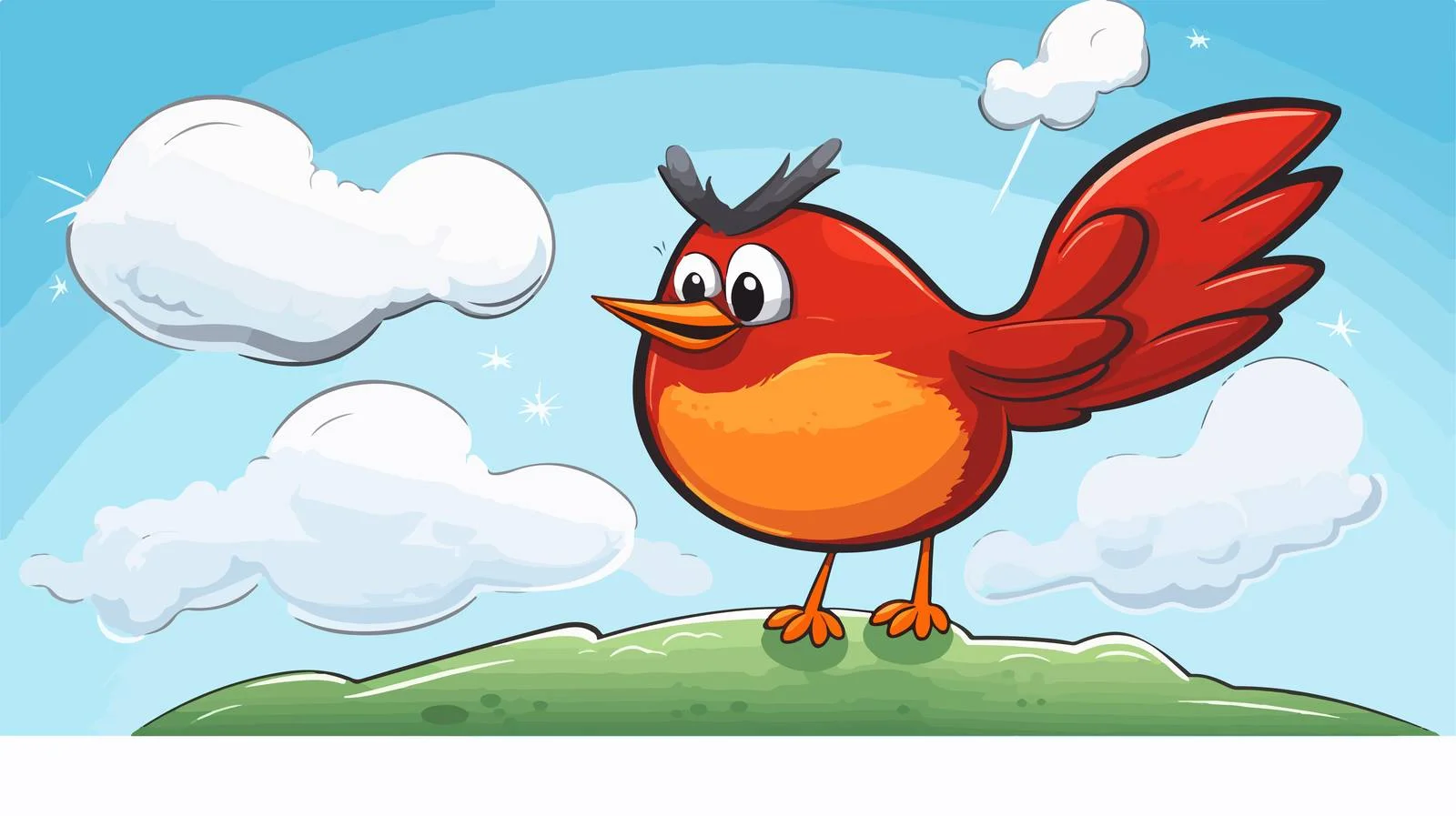 Vintage Bird with Speech Bubble — free download from Dotvec