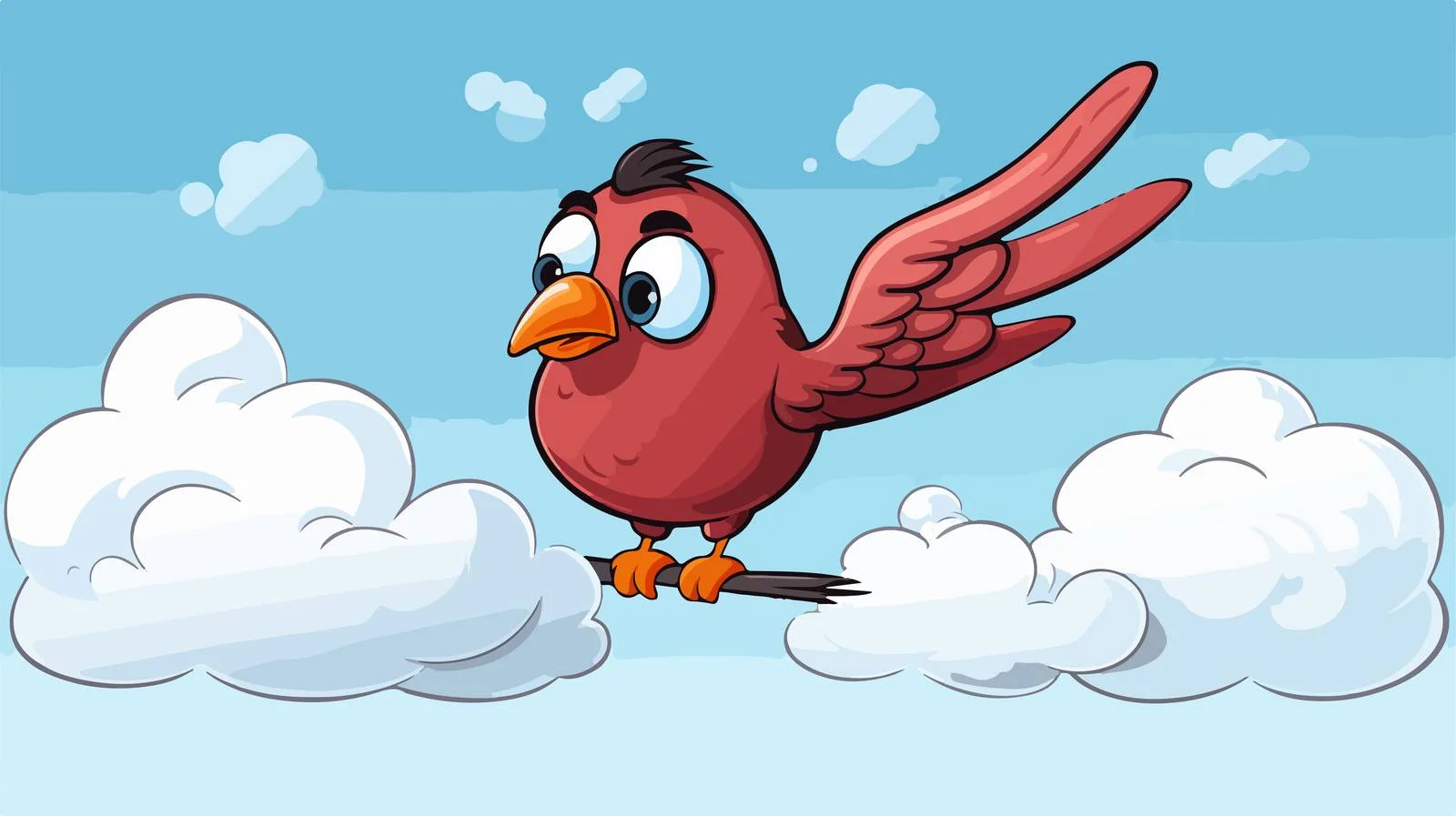 Vintage Bird with Thought Bubble Illustration — free download from Dotvec