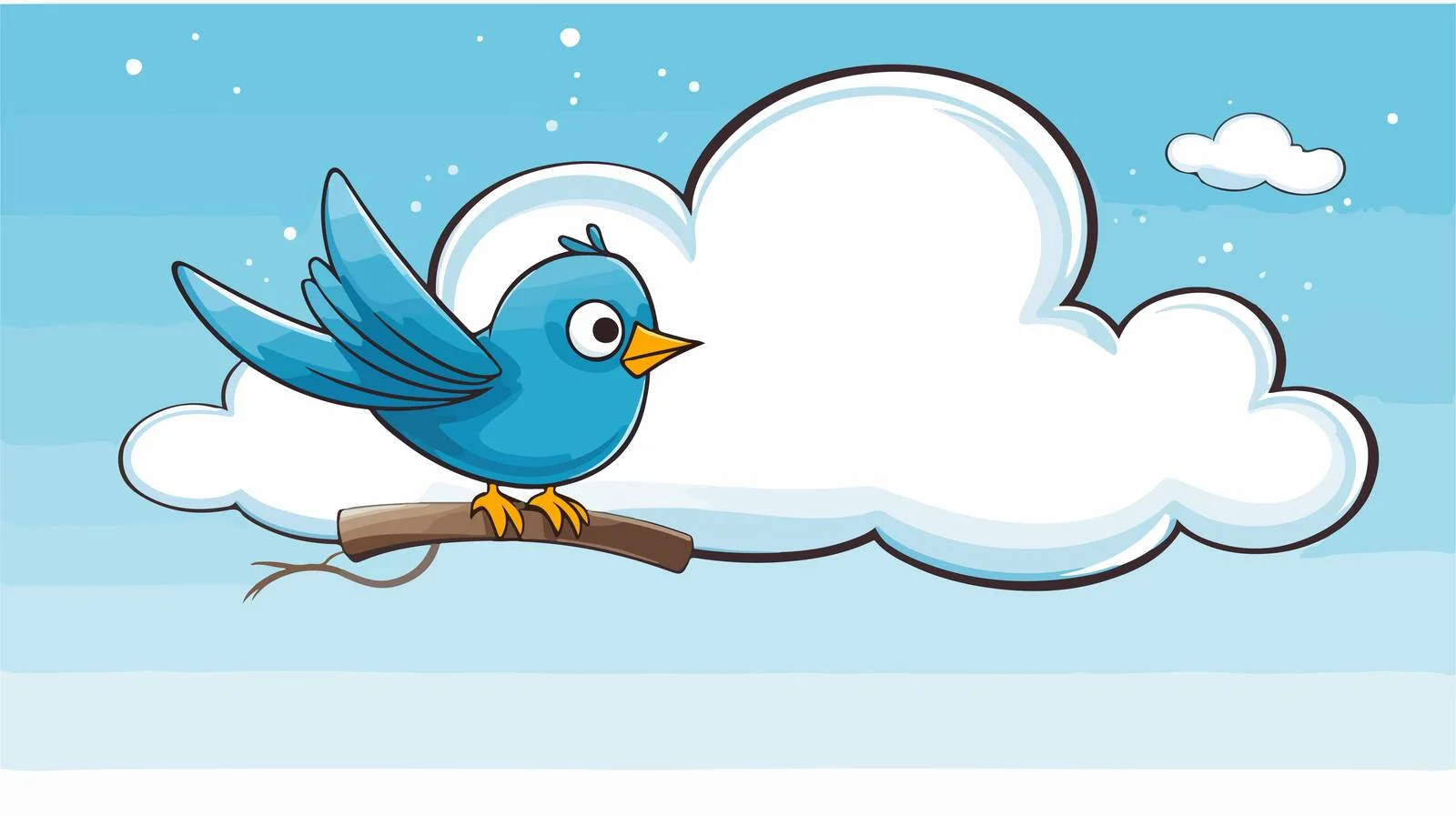 Vintage Bird Thought Bubble Illustration — free download from Dotvec