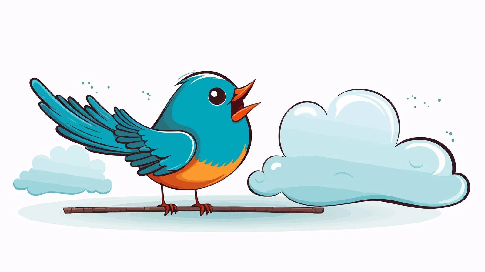 Vintage Bird With Thought Bubble Illustration — free download from Dotvec