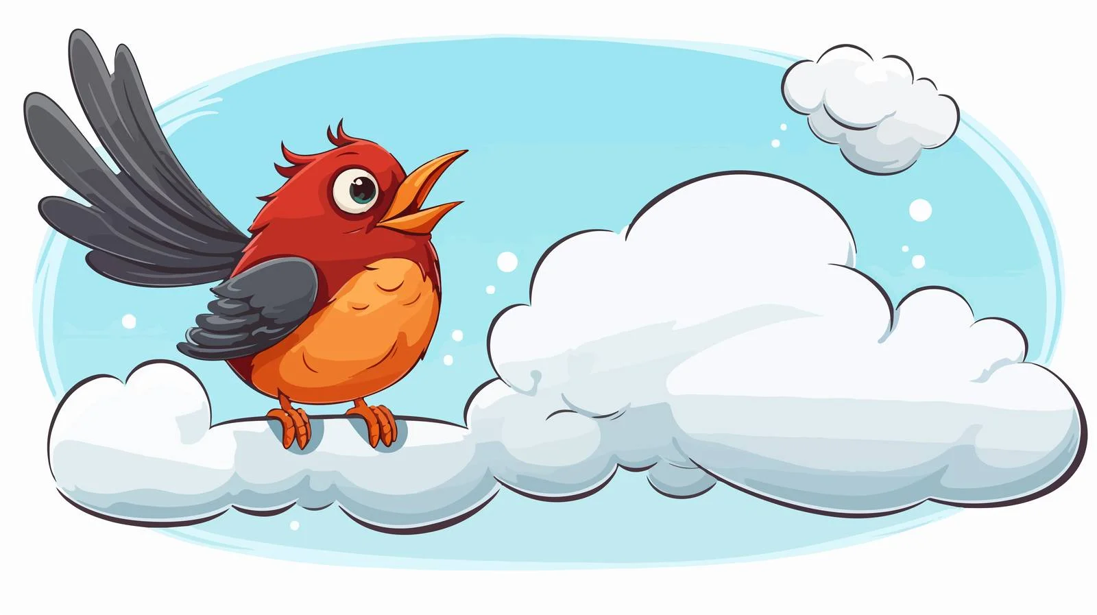 Vintage Bird Thought Bubble Illustration — free download from Dotvec
