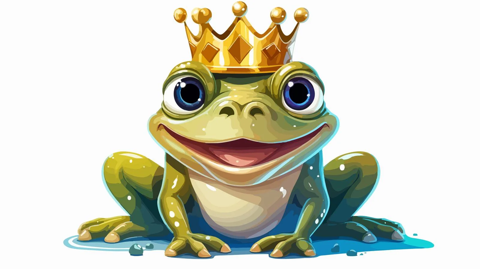 Vintage Cartoon Frog Prince Illustration — free download from Dotvec