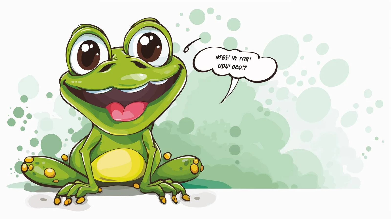 Vintage Frog Speech Bubble Vector Illustration — free download from Dotvec