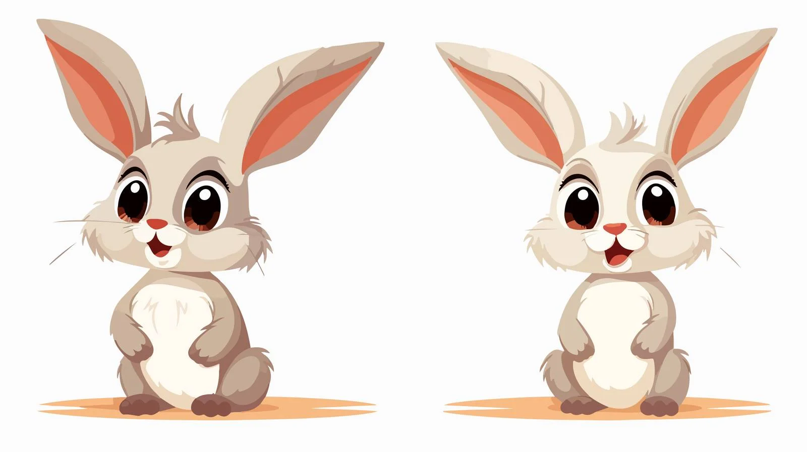 Funny Retro Cartoon Rabbit Illustration — free download from Dotvec