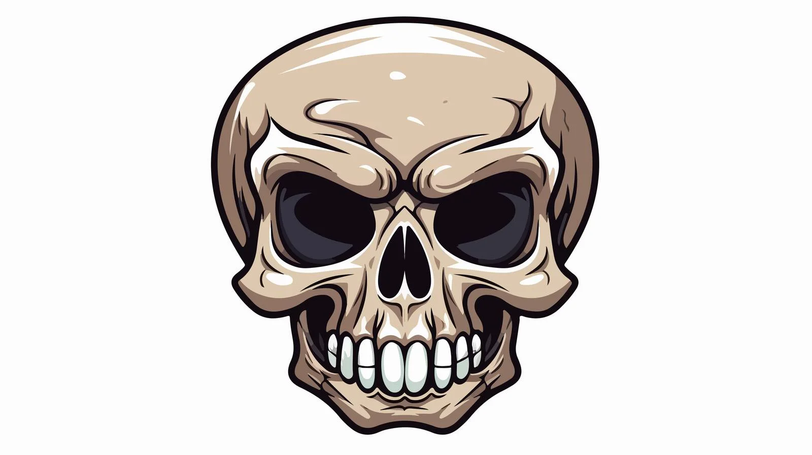 Retro Skull Symbol Cartoon Illustration — free download from Dotvec