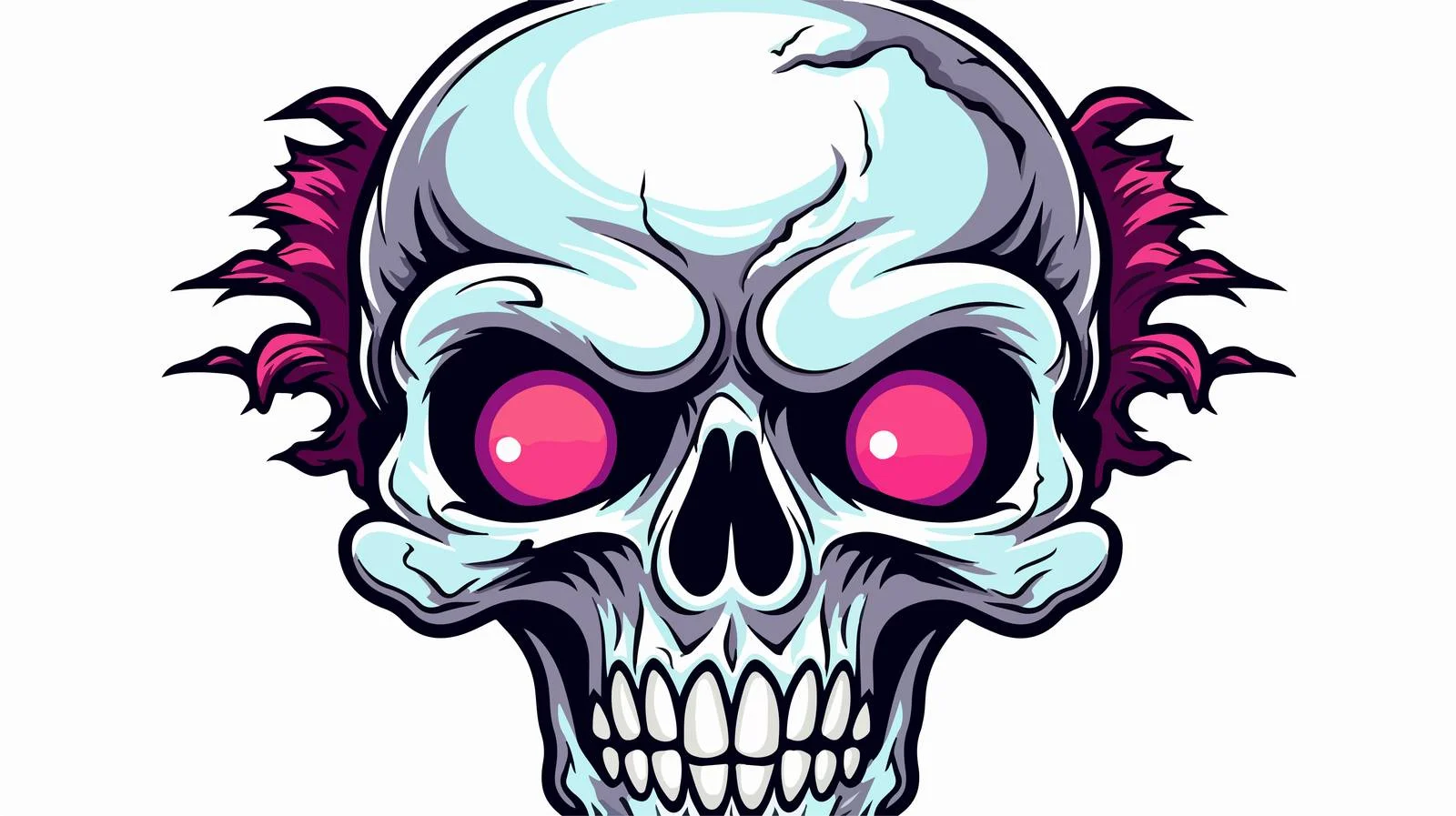 Retro Funny Skull Symbol Illustration — free download from Dotvec