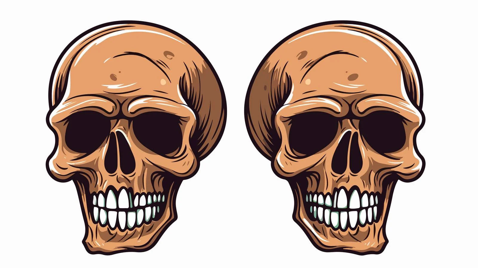 Vintage Funny Skull Cartoon Illustration — free download from Dotvec