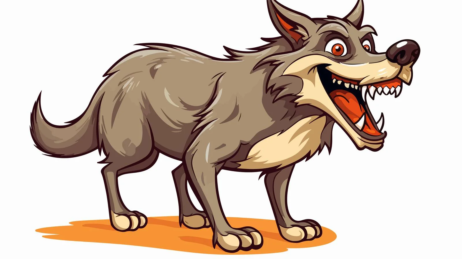 Vintage Funny Wolf Illustration — free download from Dotvec
