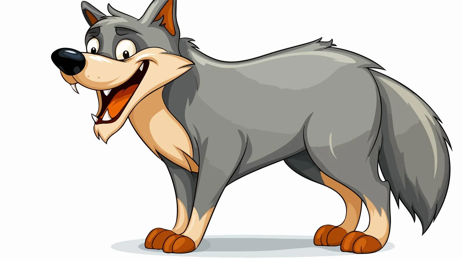 Vintage Funny Wolf Cartoon Illustration — free download from Dotvec