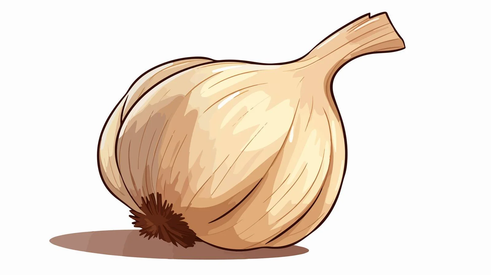 Vintage Cartoon Garlic Bulb Vector Illustration — free download from Dotvec