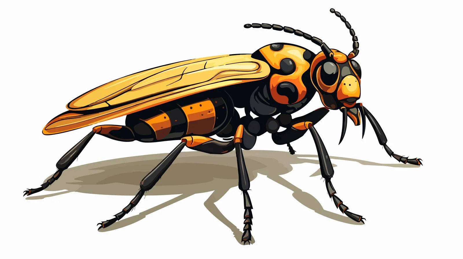 Vintage Cartoon Giant Bug Vector Illustration — free download from Dotvec
