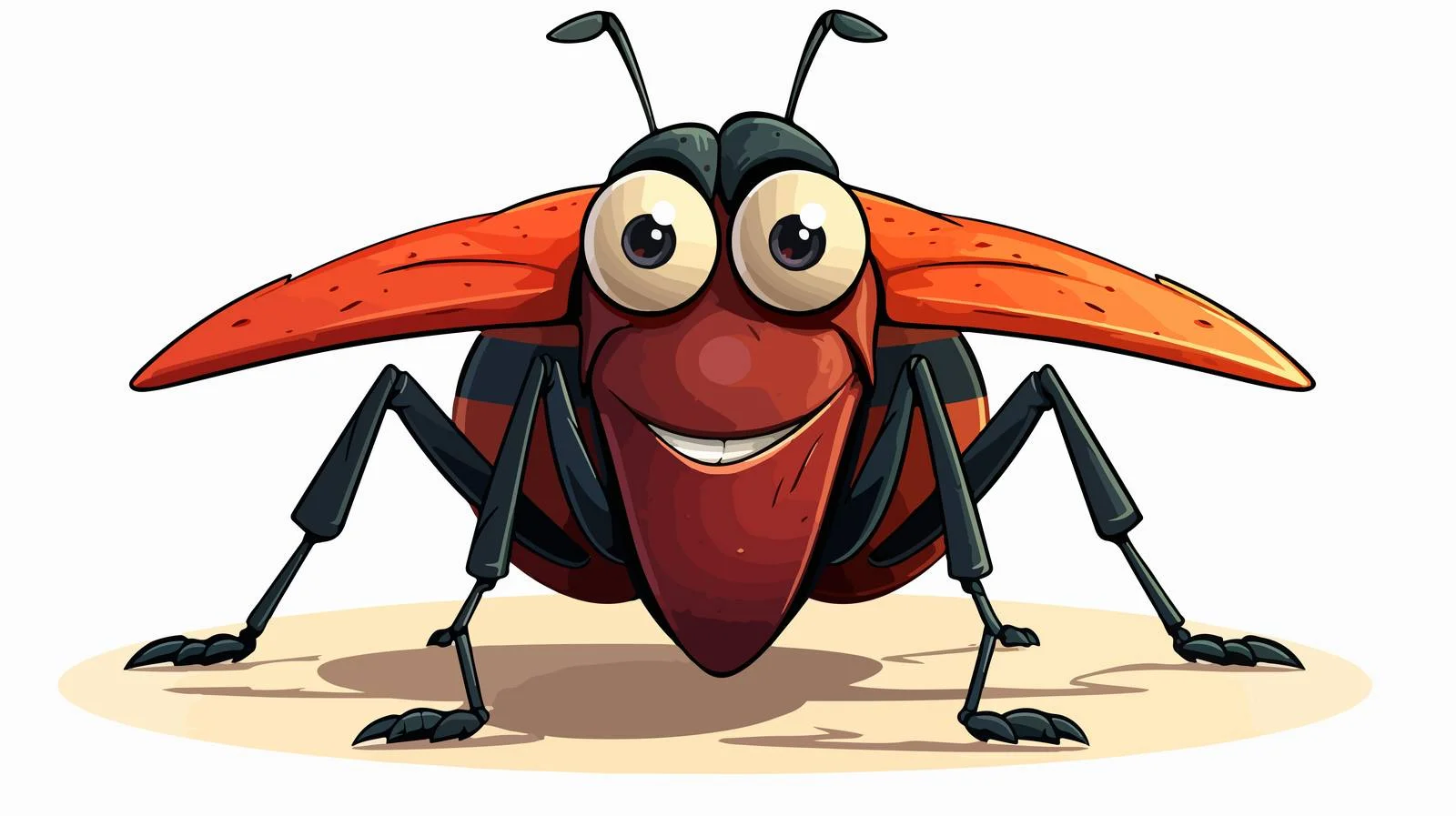 Retro Cartoon Giant Bug Vector Illustration — free download from Dotvec