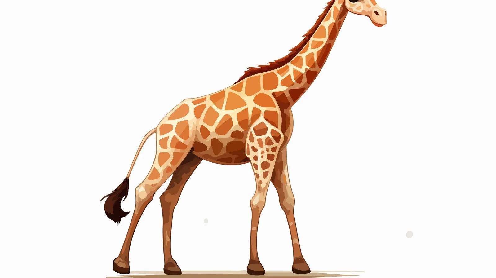Retro Cartoon Giraffe Stock Illustration — free download from Dotvec