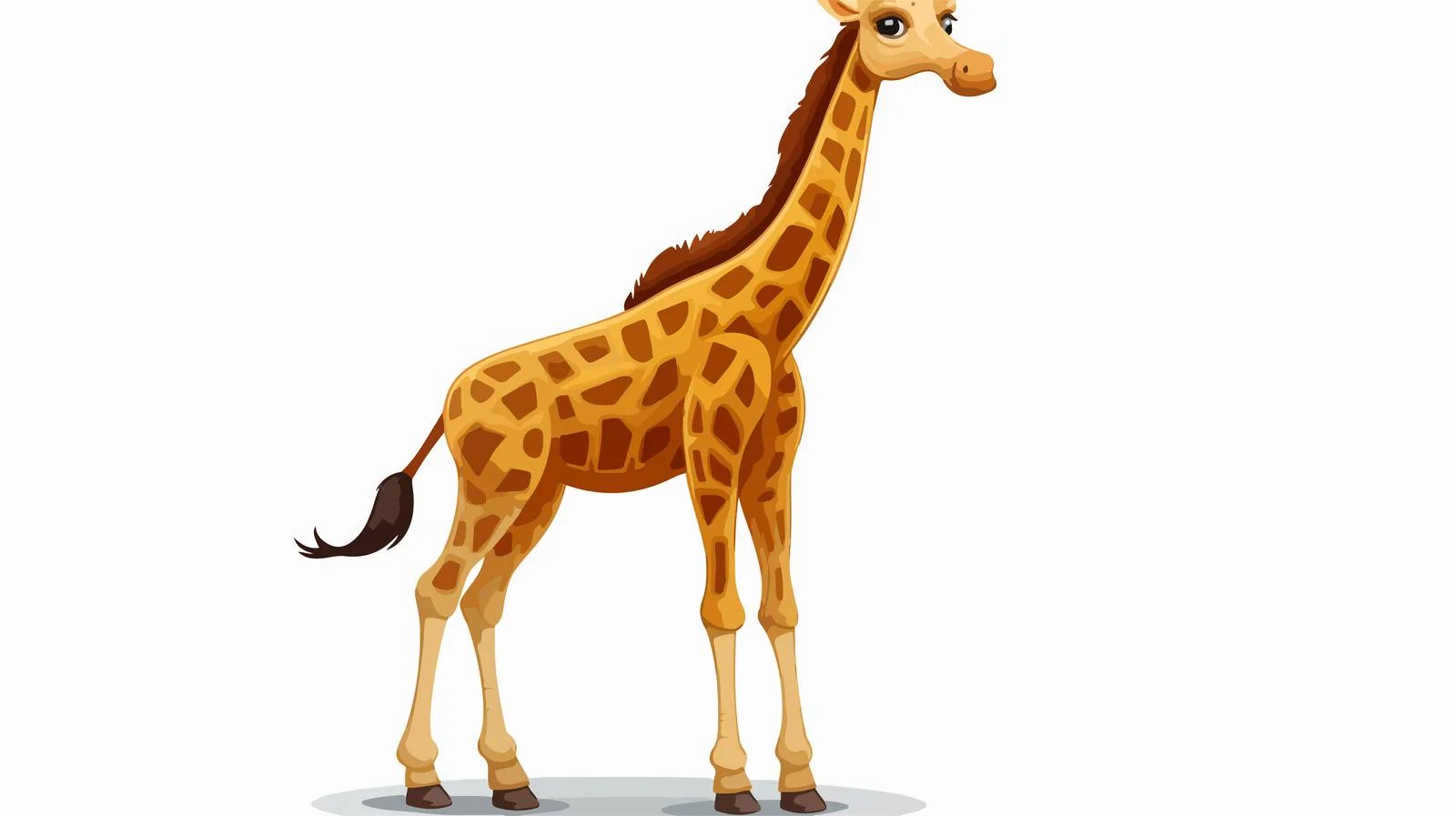 Retro Cartoon Giraffe Illustration — free download from Dotvec