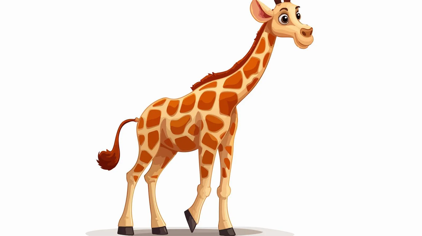 Retro Cartoon Giraffe Illustration