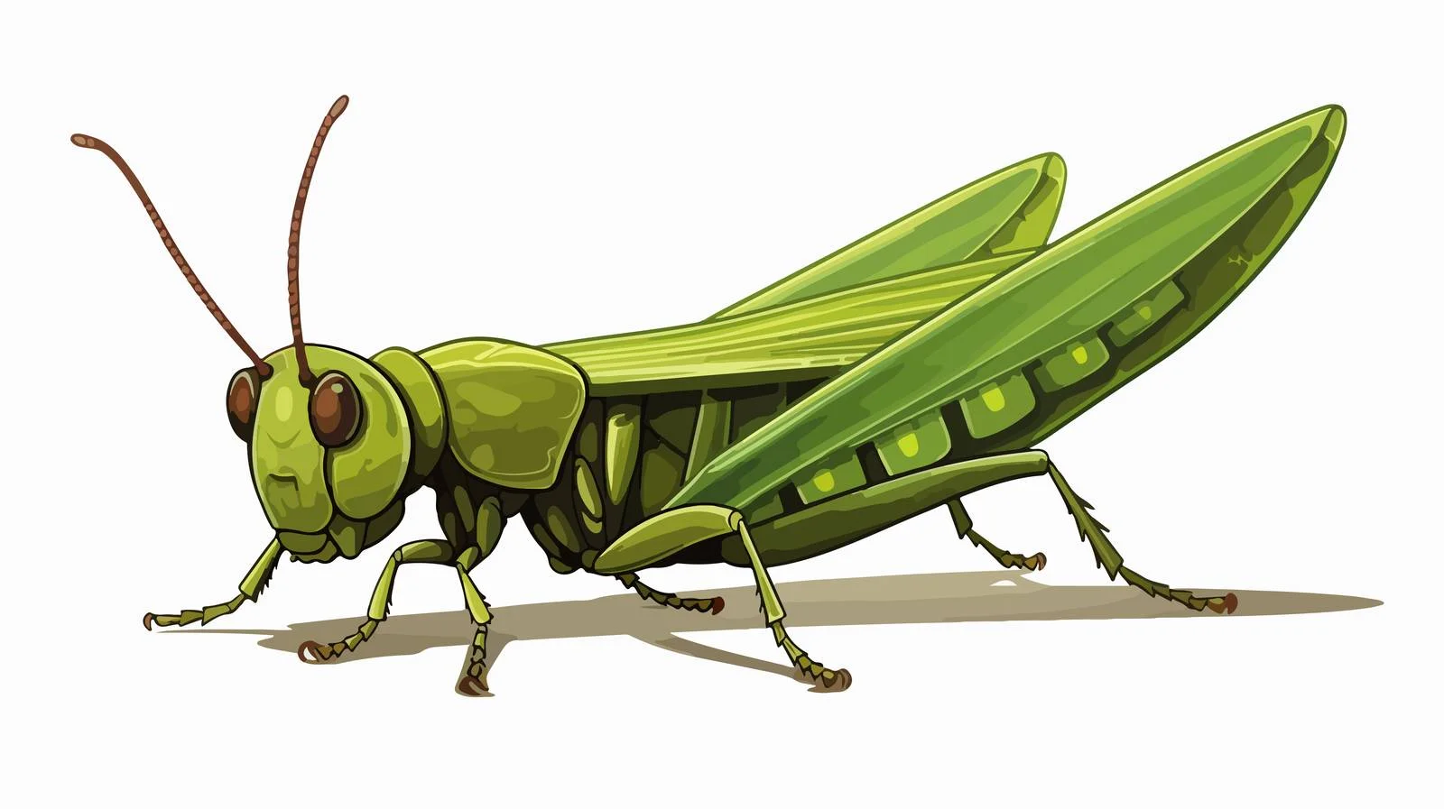 Vintage Grasshopper Cartoon Illustration — free download from Dotvec