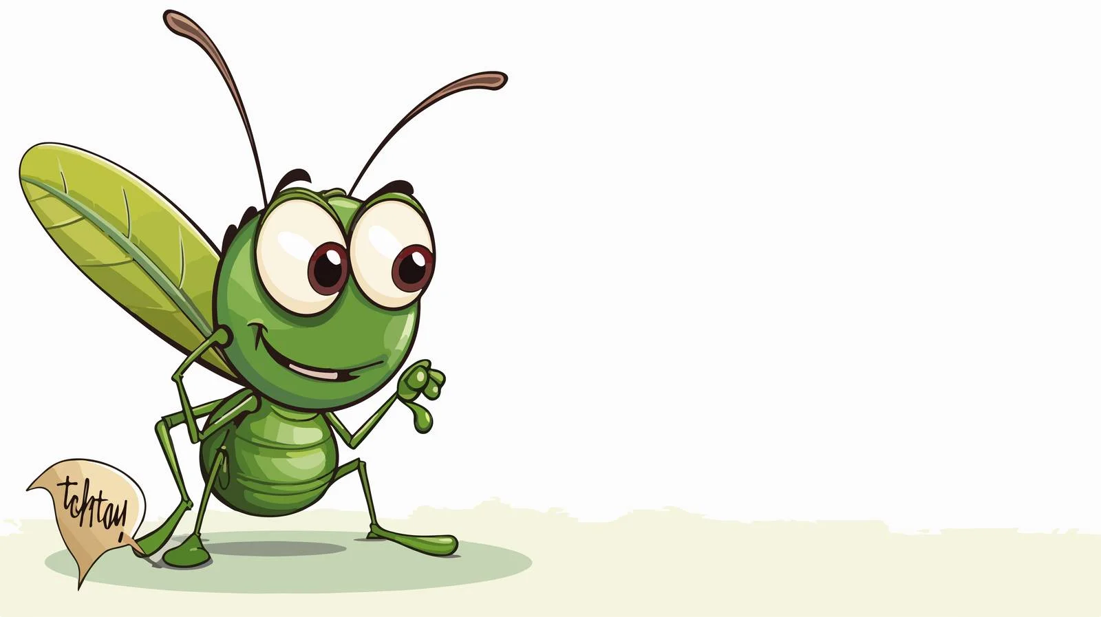 Vintage Grasshopper with Speech Bubble — free download from Dotvec