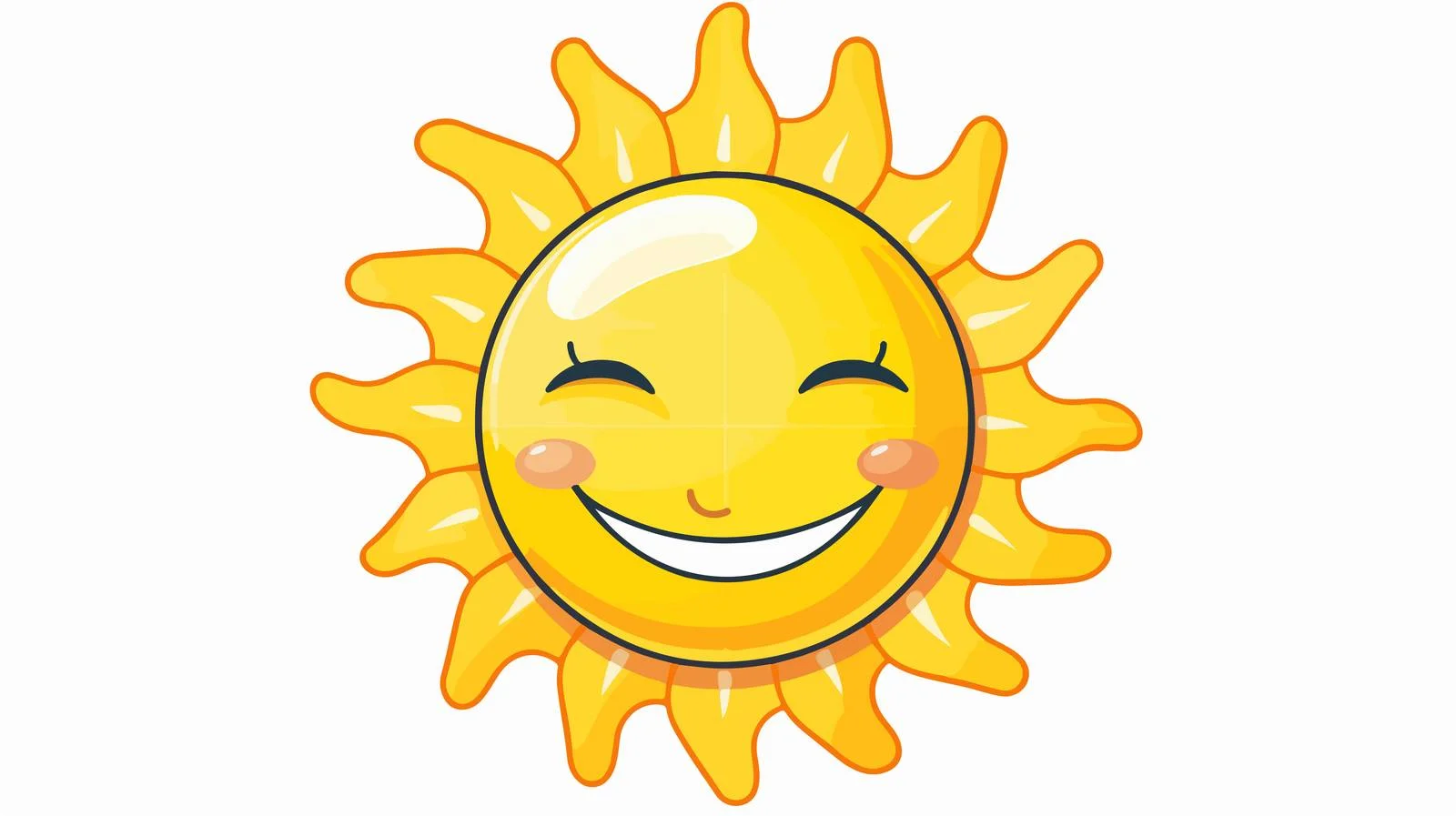 Retro Cartoon Grinning Sun Vector Illustration — free download from Dotvec