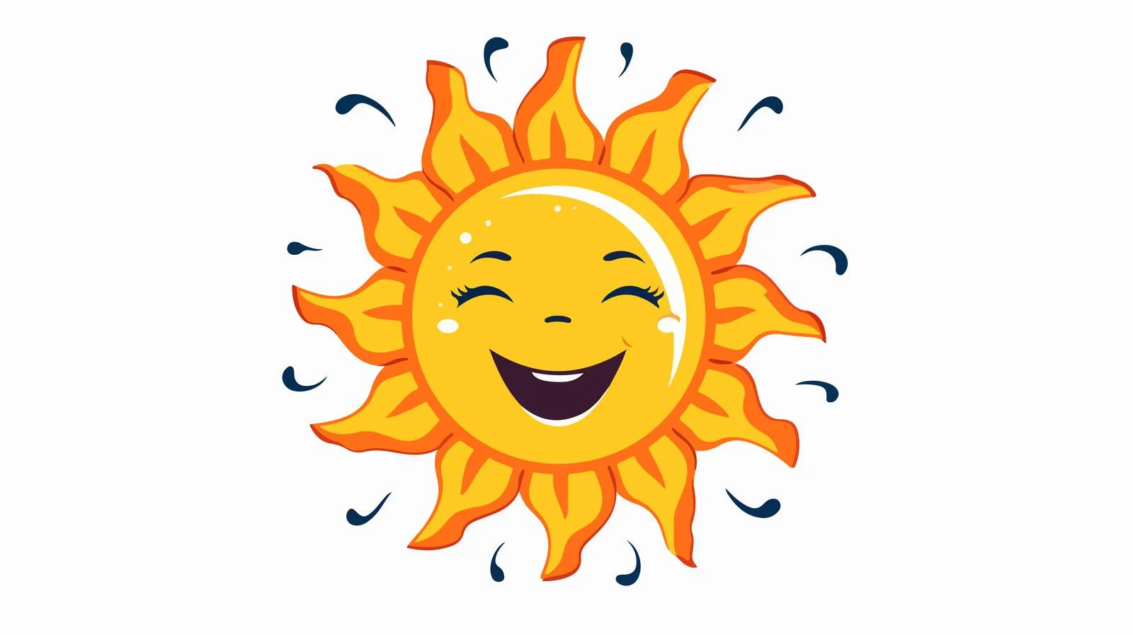 Grinning Sun Vector Illustration — free download from Dotvec