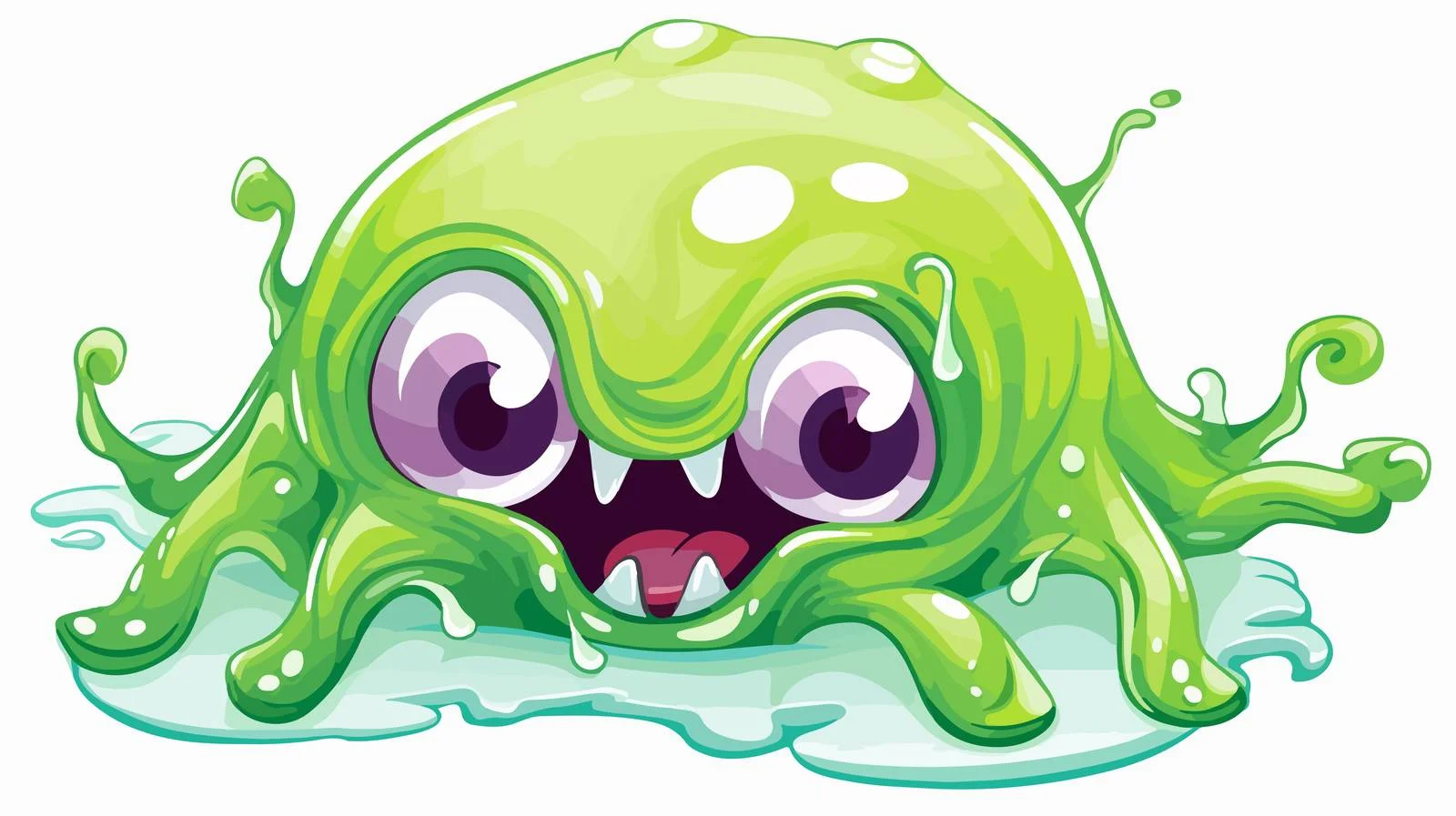 Retro Slime Monster Stock Vector Illustration — free download from Dotvec
